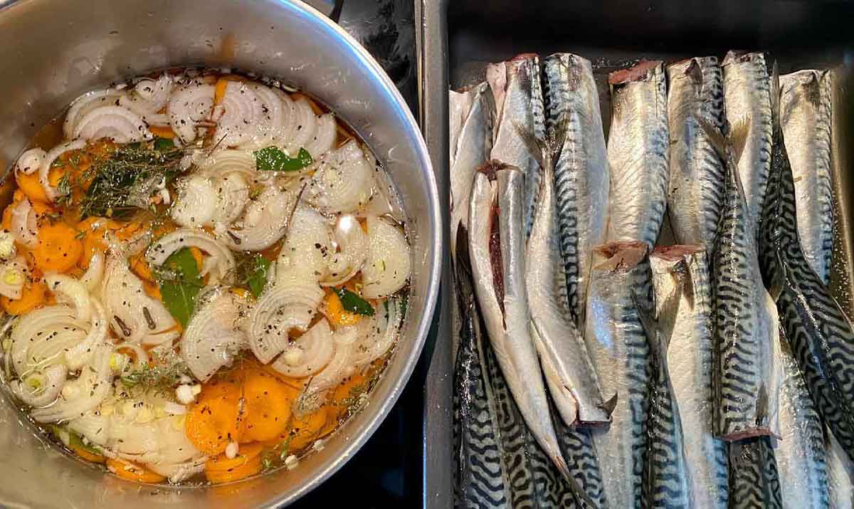 Recette de maquereaux marinés au vin blanc