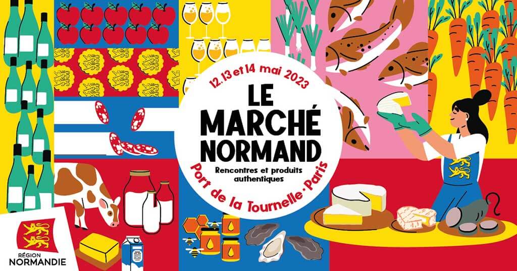marché normand à Paris avec la Région Normandie