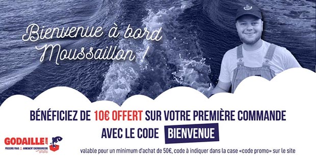 Bénéficiez de 10€ offerts sur votre première commande de poissons frais